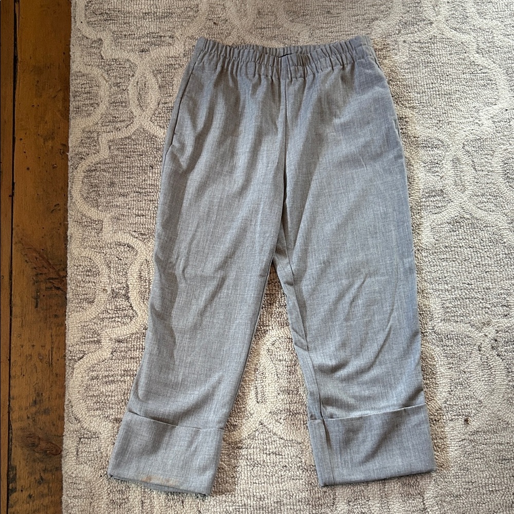 Womens Gray Zara Maternity Cuffed Pants